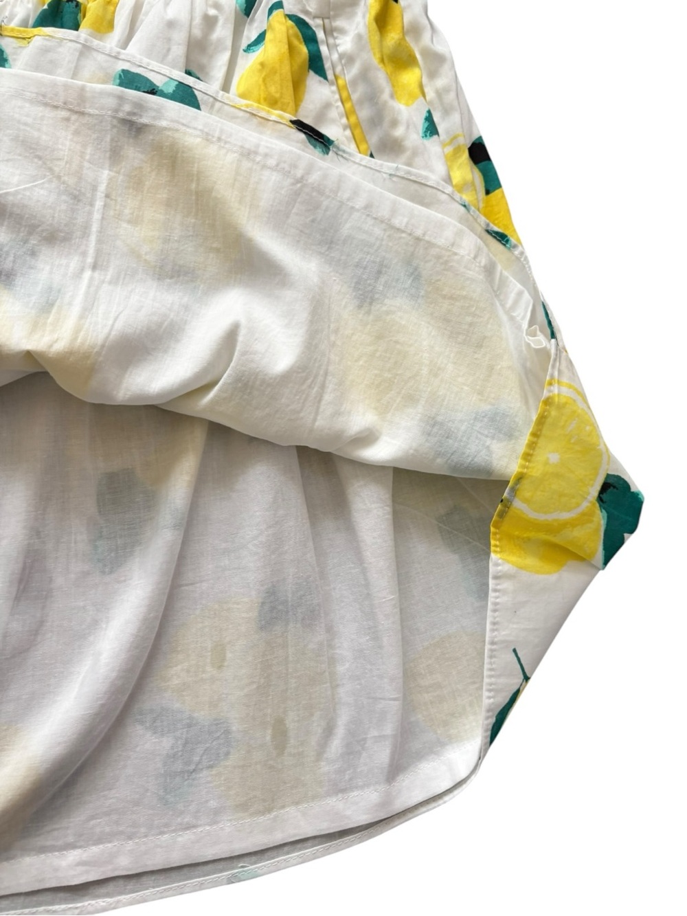 Cynthia Rowley Lemon Print Mini Skirt Size 10 Amalfi Coastal Cottagecore Summer - Picture 3 of 10